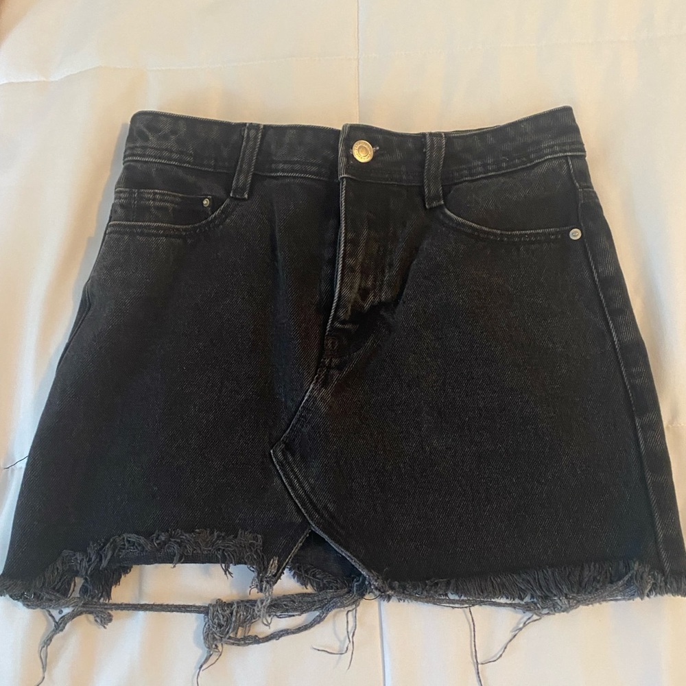 Black Denim Skirt